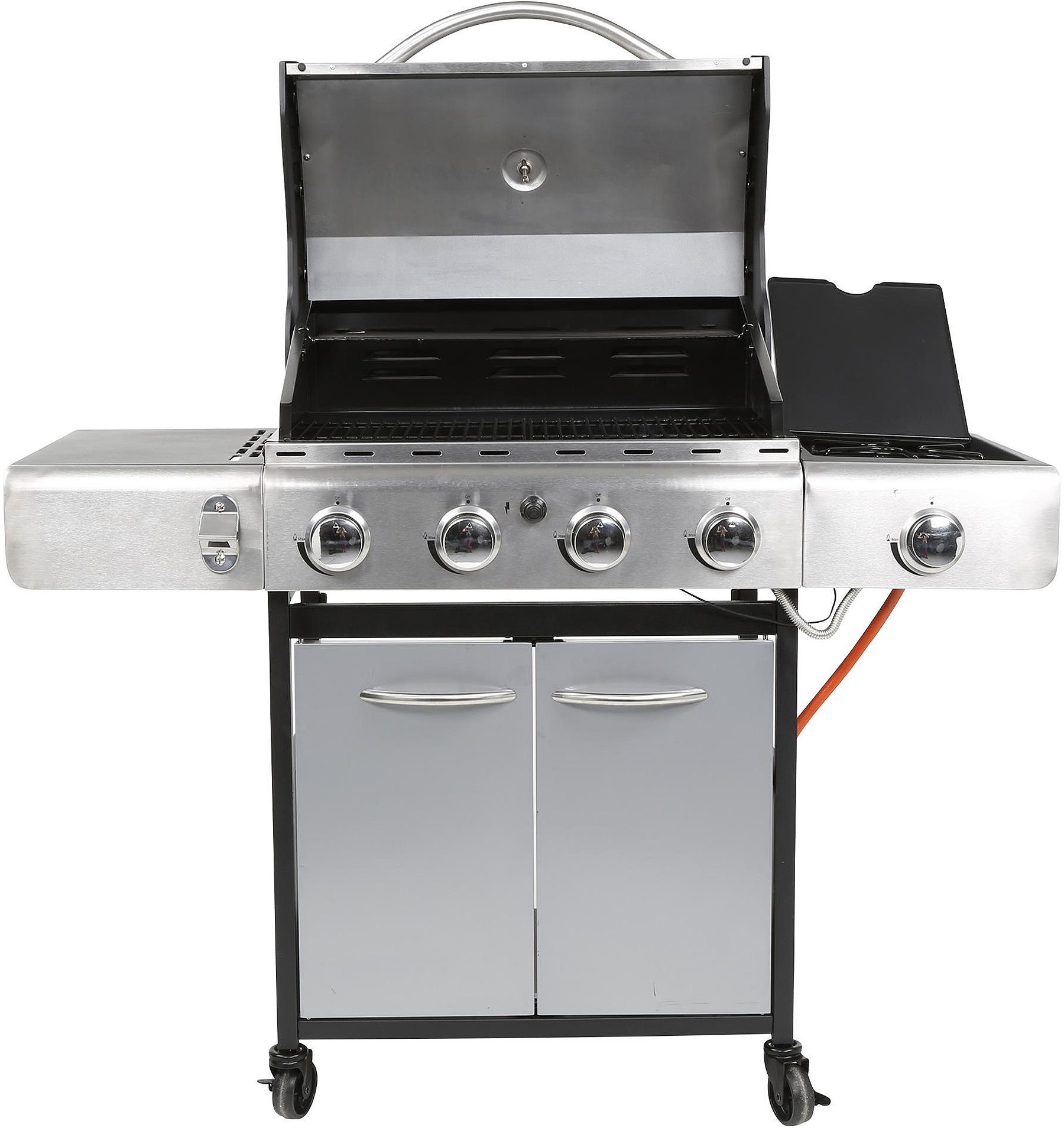 NEW Tesco Premium 4 Burner Gas BBQ with Side Burner & Barbecue Cover